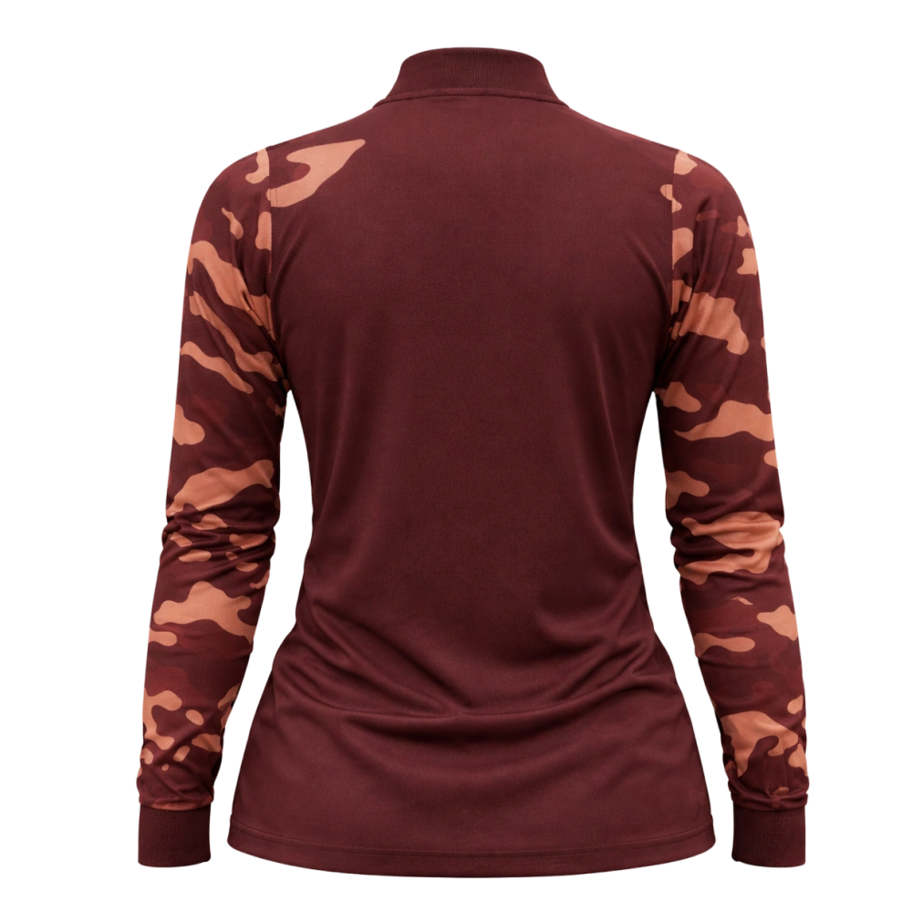 Camisa Agro Feminina Marron Camuflada com proteção solar Uv 50+ - Imagem 2
