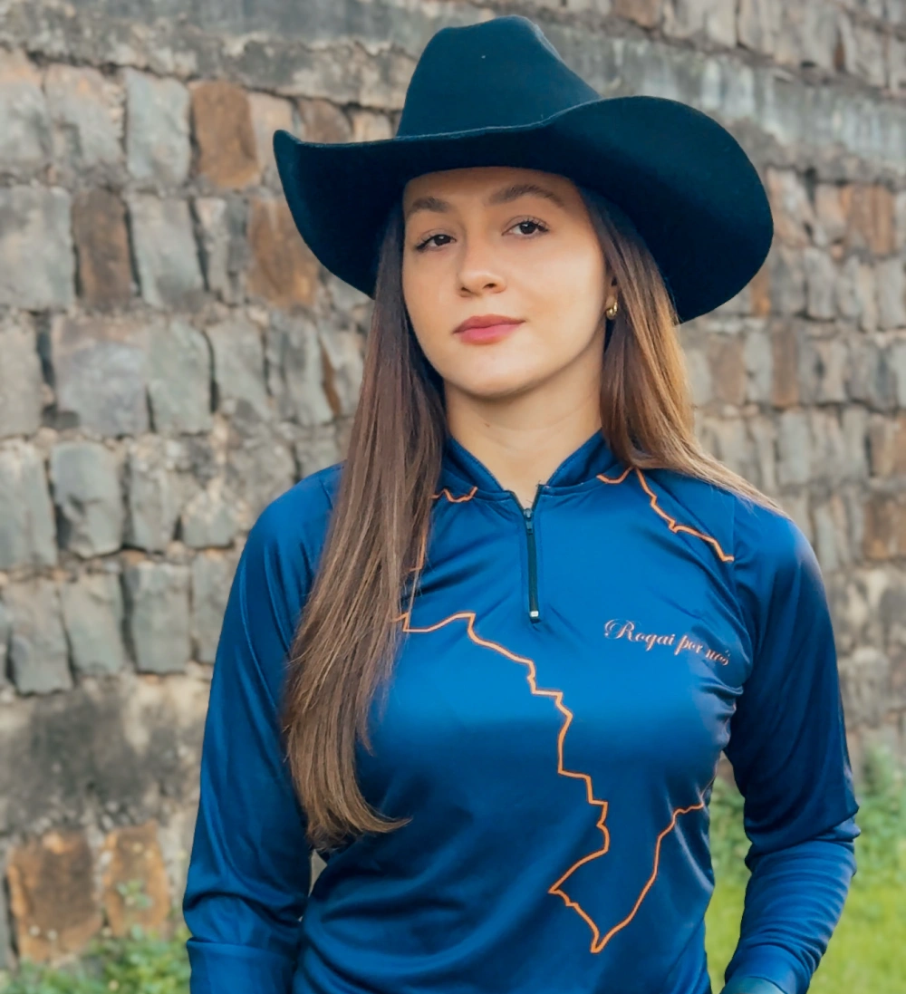 Camisa Agro feminina Nossa Senhora com proteção solar Uv50+ - Imagem 3
