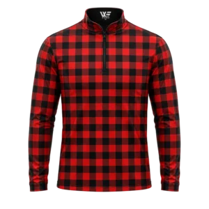 Camisa Unissex Xadrez Vermelha - Com proteção solar Uv50+