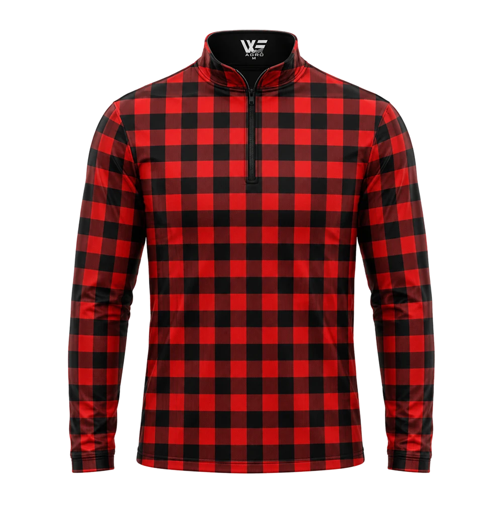 Camisa Unissex Xadrez Vermelha - Com proteção solar Uv50+