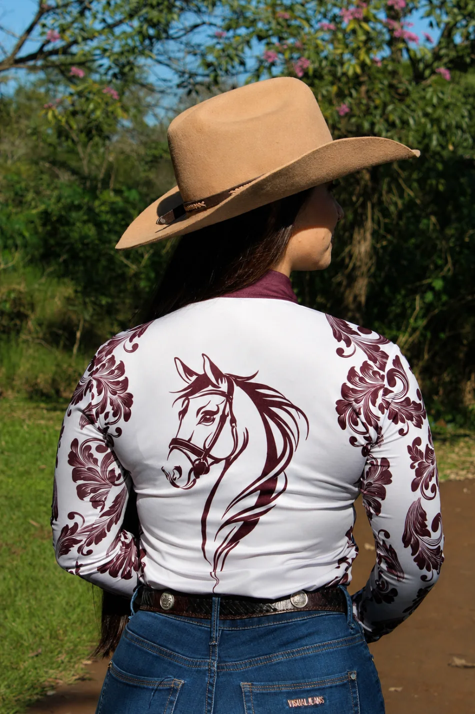 Camisa Feminina Floral Off Westwen Collection com proteção solar Uv50+ - Imagem 3
