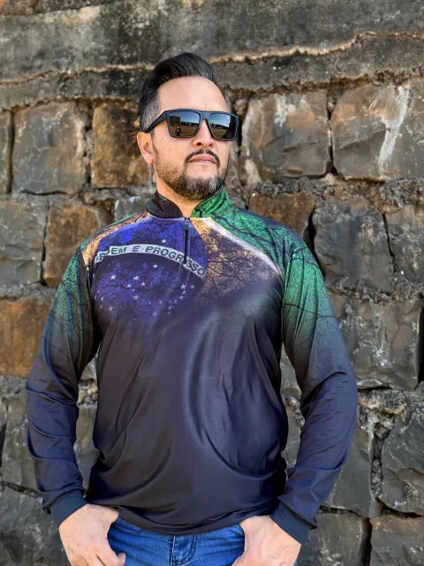 Camisa Masculina Brasil Raizes Brazil - Com proteção solar Uv50+ - Imagem 3