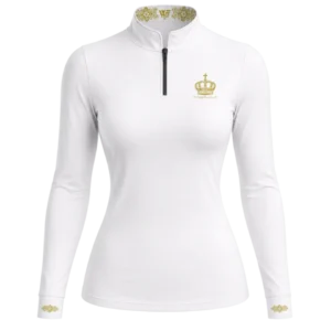 Camisa Feminina Nossa Senhora Floral Ouro com proteção solar Uv50+