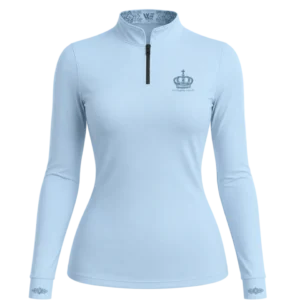 Camisa Feminina Nossa Senhora Floral Azul com proteção solar Uv50+